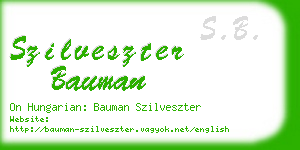 szilveszter bauman business card